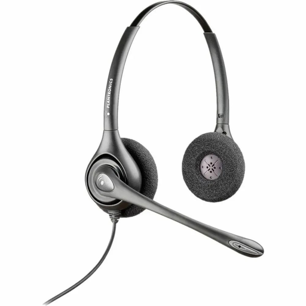 Poly SupraPlus H261N Binaural Headset (7S444AA) - Wired UC Headphone with Mics, Reliable Connection, High-Quality Audio, TAA-Compliant, Protection