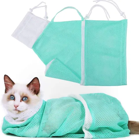 Cat Bath Mesh Bag, 1 Piece, Cat Grooming Shower Bag, Cat bathing Bag
