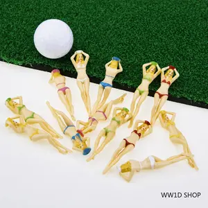 Colored Golf Tees, 3 inch Golf Practice Novelty Tees, White Elephant Stocking Stuffer Gifts for Golfer Fun Gift, 6 Pcs