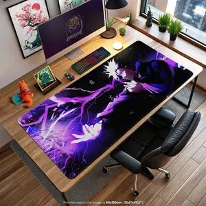 Gojo Satoru Purple Lightning Mouse Pad, Desk Decoration, Keyboard Computer Mat, MousePad