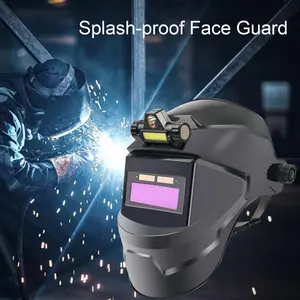 Explorinox Welding Face Guard with Auto-Dimming Protection Heat-Resistant Welding Helmet Auto Darkening LCD Clear Welding Shield Grinding Hood Kit