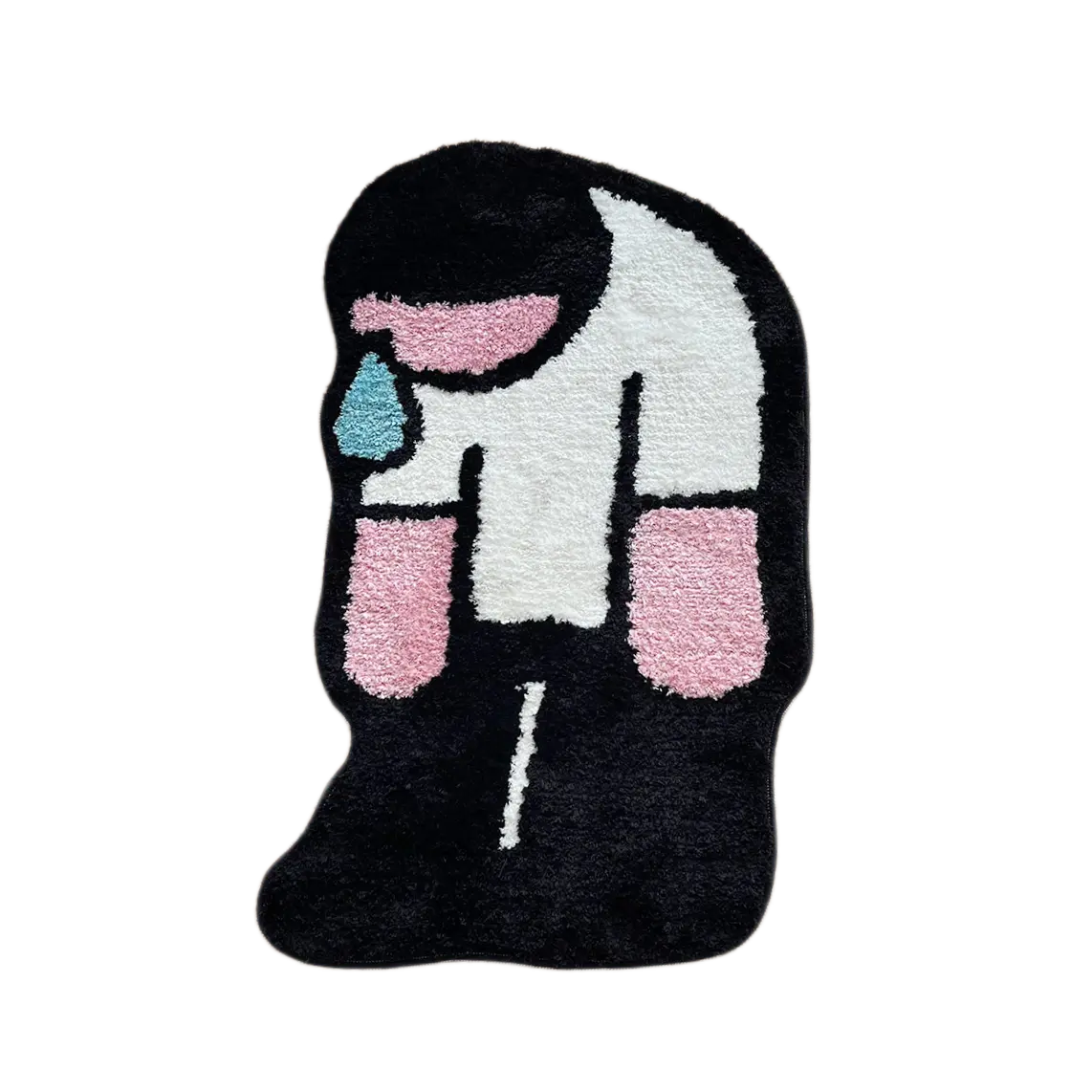 LAKEA Tufting Sadness Man Rug Doormat Floor Anti Slip Pad Bathroom Soft Plushy Rug Bedroom Bedside Carpet Funny Home Room Decor