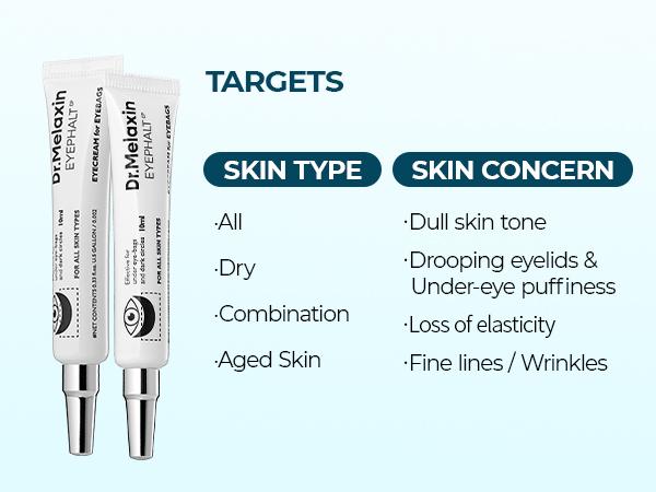 [Dr.Melaxin Official] Eyephalt Eye Cream | Eye Bag Remover Puffiness, Dark Circles, Wrinkles, Eye Skin Care EGF Anti-Aging, Niacinamide & Ceramide, 0.33 fl.oz