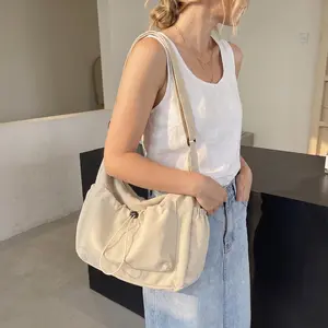 Large Capacity Crossbody Bag for Women, Casual Oxford Cloth Bag with Pockets, Trendy Everyday Shoulder Bag, Lightweight Travel Purse