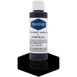 AmeriColor, Super Black, 4.5 Ounce, Soft Gel Paste Food Color
