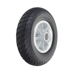 8"x2" (200x50) Black Flat-Free Front Wheel Assembly with Silver Rim for the Go-Go 3-Wheel Mobility Scooters (WHLASMB1844)