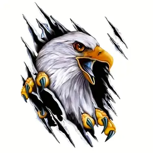 Torn Eagle Pattern 3D Sticker for Cars, Trucks, Windows, Laptops, Helmets, Refrigerators, Water Bottles, Scratch-resistant Protective Vinyl Sticker 1 Piece