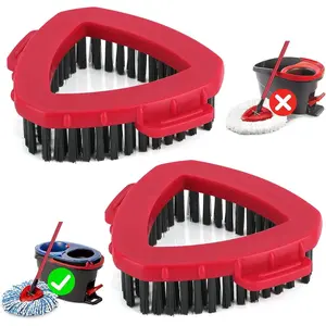 Brush Head Refills for 2-Tanks System Spin Mop Replace Head for Mopping Cleaning Triangle Scrubbing
