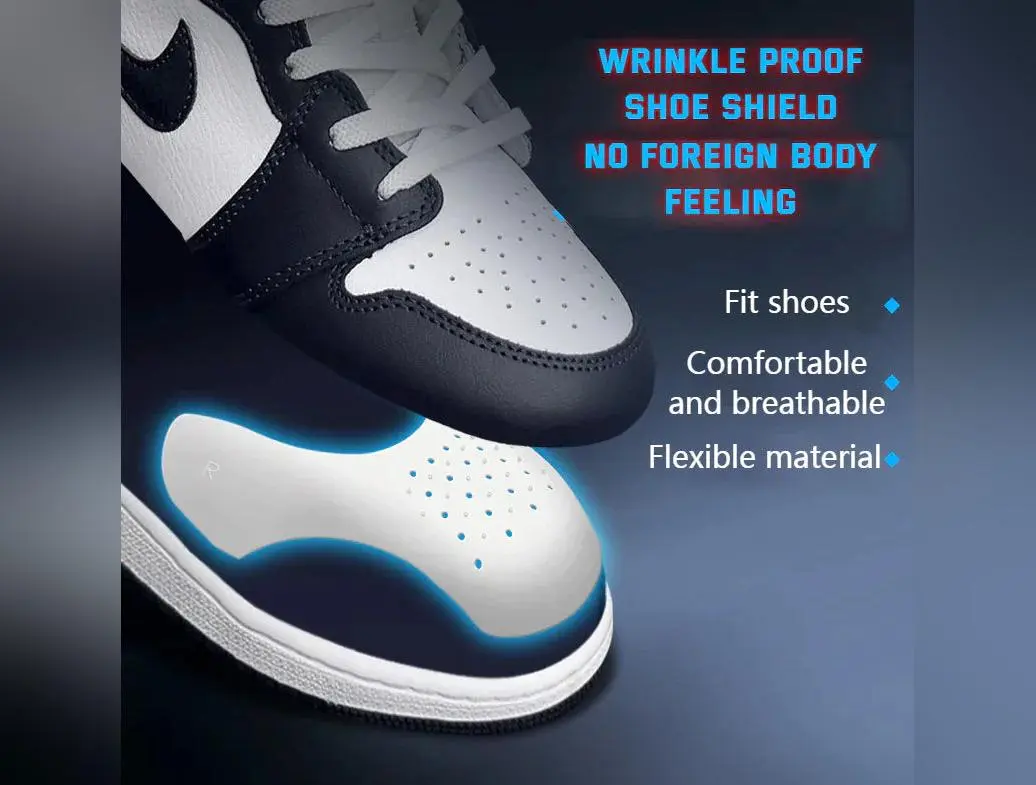 Pair Sneaker Shoe Anti Crease Protector Decreaser Toe Force Creasing Shoes Cover