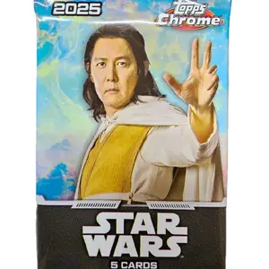 Topps 2025 Star Wars Chrome Blaster Box - One Pack Collectible Trading Card Featuring A Unique Character