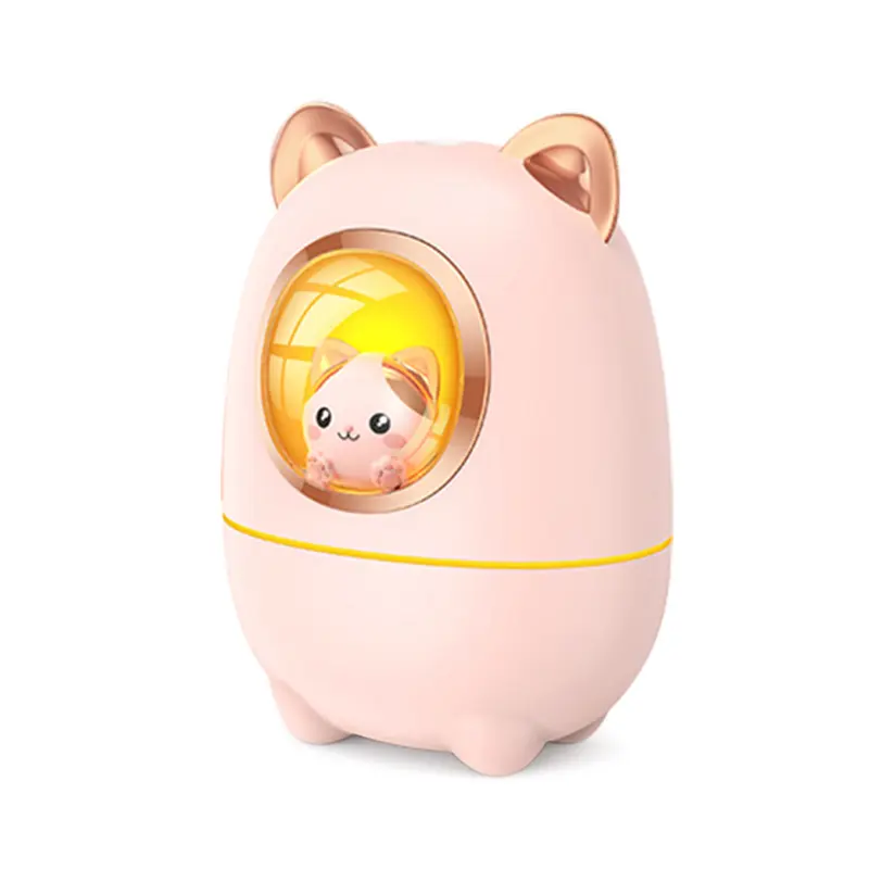 Cute Appearance Light-Up Cartoon Pet Humidifier - 14x7cm Space-Saving USB Scented Air-Care Appliance with Night Light, Portable Aromatherapy Diffuser for Home, Office