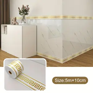 3.94 inches × 196.85 inches Luxury Self-Adhesive Baseboard Corner Protector, Super Strong Adhesion — Integrated Edge Protection for W Corners, Ceilings, and Countertops | Easy DIY Installation