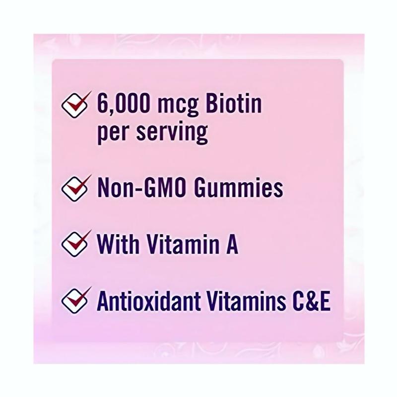 Hair, Skin & Nails Gummies – "Glow naturally with Nature's Bounty Advanced Hair, Skin & Nails Gummies –  230 strawberry-flavored gems for radiant beauty!"