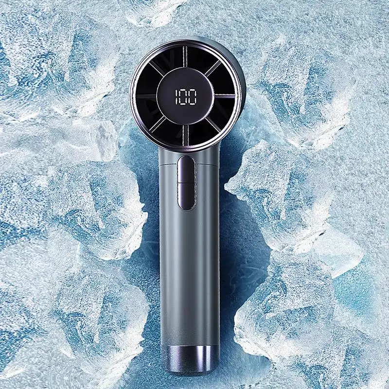 Outdoor High-speed Handheld Fan, 100-speed Adjustable Rechargeable Fan, Portable Fan, Ultra-long Standby Personal Air Conditioning Fan for Summer