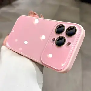 Ice-sense candy-colored glass macaron large window suitable for iPhone 17 / phone case 17 Pro solid color 16 frosted 15 full cover 14