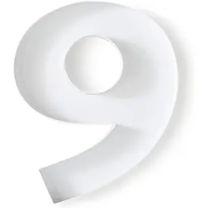 Fillable Cardboard Number Charcuterie Board Box, Large Paper Mache Numbers Shaped Cutout for , White Hollow  Tray for Birthday and Party Decor, Number 9