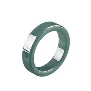 Jade Ring Blue Water Ring Jewelry Men's and Women's Daily Wear