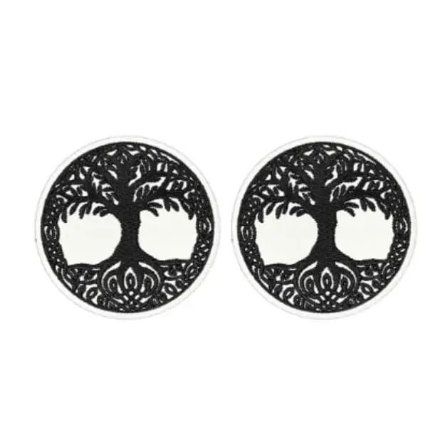 Yggdrasil The Tree of Life in Norse Patch [Iron on Sew on -3.0 inch -PY4] 2 Piece for Jackets, Vests, Jeans, Hats, Backpacks, and Tactical Gears.