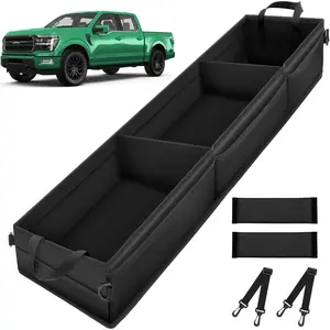 Autorder Under Seat Storage Box Organizer with 3 Detachable Dividers, Compatible with 2015-2026 Ford F150 SuperCrew Cab & Crew Cab, Fits 2017-2024 F250 F350 F450 F550 Super Duty Underseat Storage