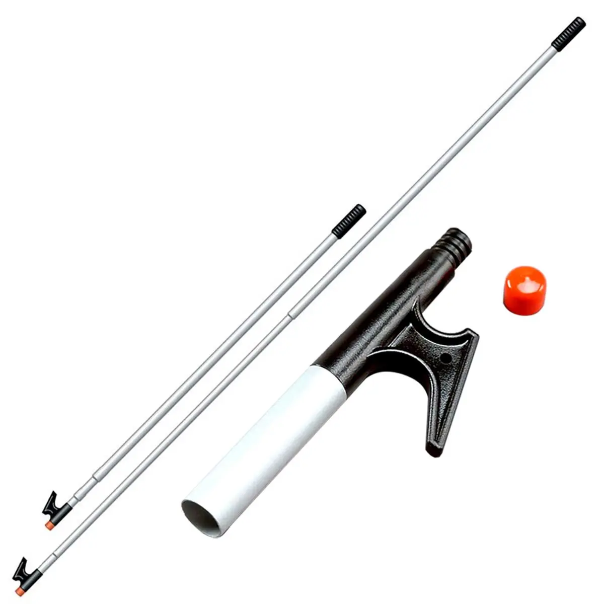 Davis Instruments 4132 Ribbed 3-Section Adjustable Boat Hook - Curved Head, Docking Tool, Adjusts 38 in. to 8 ft., 3 Sections, Launching, Mooring, Ribbed Hook, Brushes, Squeegee, Mops, Twist Lock, Threaded End, Extra Thick Neck And Body, Boat Docking, 1",