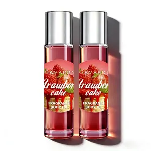 2pcs Strawberry Lady Perfume - Alcohol-Free Fragrance Oil for Women, Long-Lasting Fresh & Natural Scent, Sweet & Elegant Aroma with Strawberry, Candy, Lemon, Vanilla, Fragrance Scent Blend