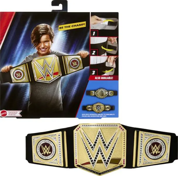 WWE Undisputed Universal Wrestling Championship Title Belt - Long, Adjustable Fit, Leather-Like Strap, Collectible Costume Accessory