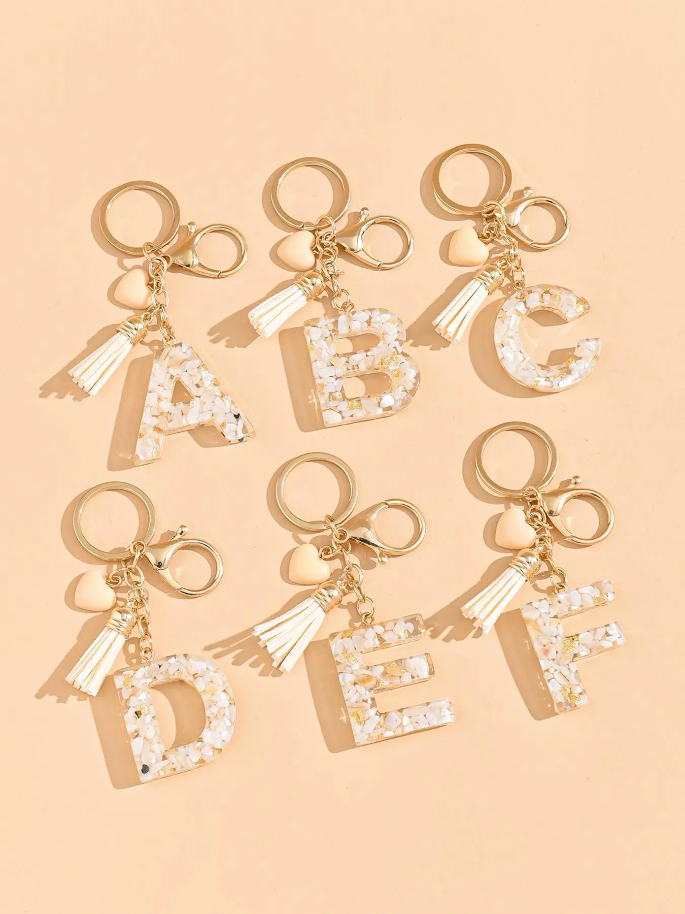 Fashion Letter & Tassel Design Keychain, Cute Keychain for Women & Men, Trendy All-match & Exquisite Keychain for Birthday Gift