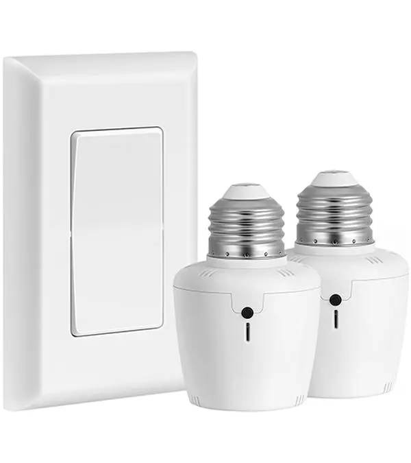 SURAIELEC Wireless Light E26-E27 Remote Control Socket, No Wiring, 100ft Reach Long-Range, Indoor Use