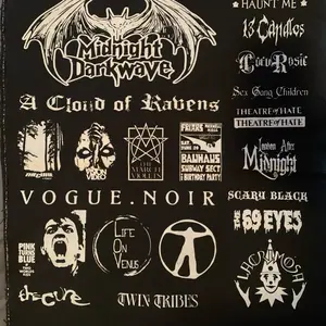 Goth, rock, dark wave patches sheet diy decoration quilt fabric