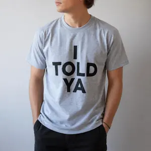 Ik zei het je T-shirt | Uitdagers geïnspireerd | Zwaar biologisch katoen | Handgemaakte zeefdruk | Gedragen door ZendayaGift, Birthday Gift For Retro Comedy Lovers, Unique Funny Gift For Best Friends, Retro Daily Casual Shirt