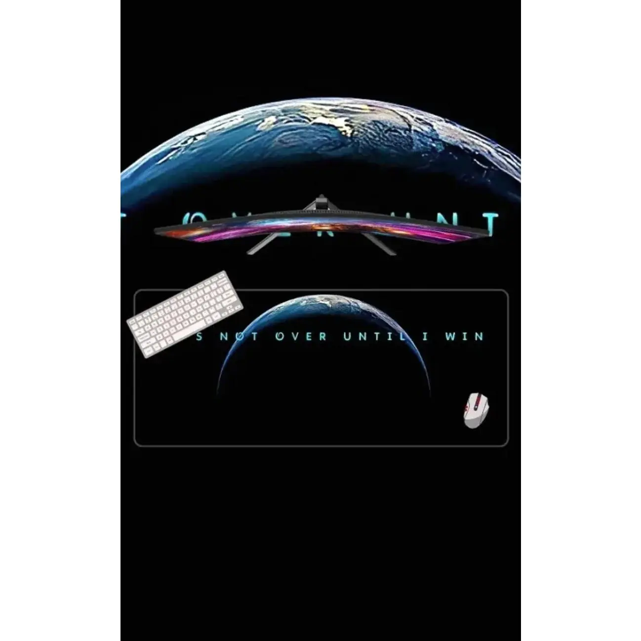 It’s Not Over Until I Win | Minimalist Mousepads | Custom Mousepads | Large Desk Mat/Mousepads