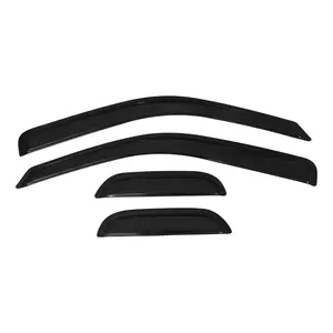 Window Visor Compatible With 2004-2012 Chevy Colorado Gmc Canyon  Slim Style Smoke Tinted 4pcs Sun Rain Shade Guard Wind Vent Air Deflector By 2005 2006 2007 2008 2009 2010