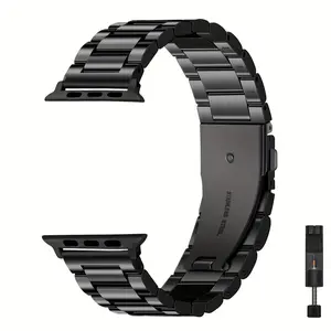 Stainless Steel Watch Band, Smartwatch Strap, Fashionable Aesthetic Watch Band for Apple Watch Series, Wearable Accessories for Men & Women