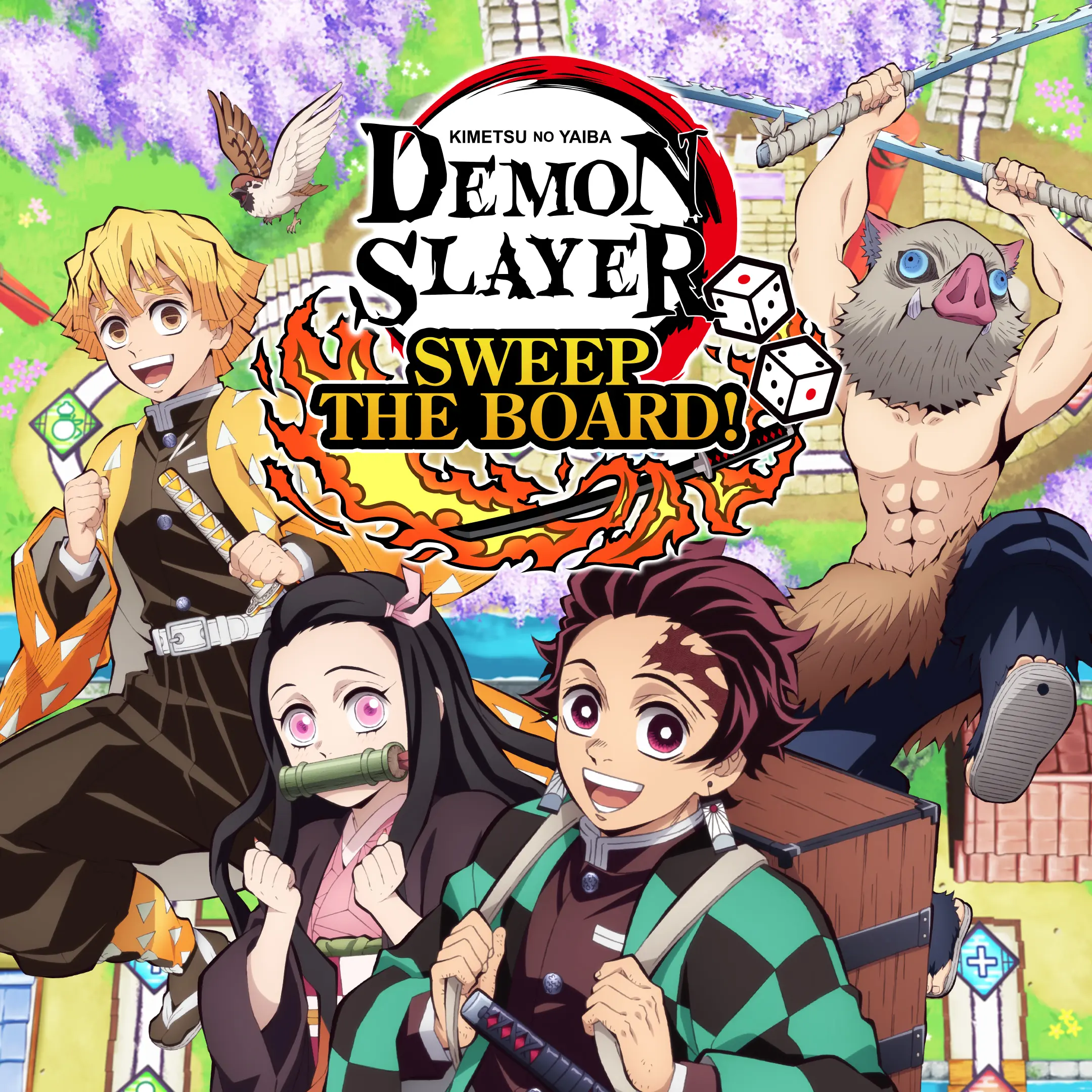 Demon Slayer - Kimetsu no Yaiba: Sweep the Board! Anime Tabletop Boardgame, Casual Party Video Game for Gaming Consoles