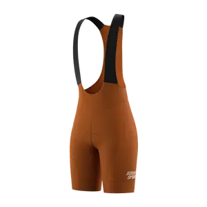 Unisex Padded Cycling Bib Shorts BS1606 -Muddy Brown