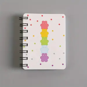 Mini Portable Notebook, A7 Mini Notebook, Cute Cartoon Expression Side Flip Ring Notebook, Stationery Supplies for Home School Office