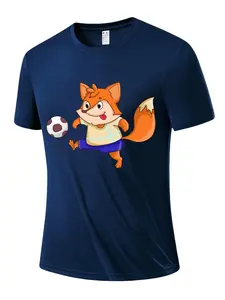 Men's Europa Football Print Short Sleeve Top, Sporty Slim-Fitting Design, Daily Wear & Outdoor Sports, Hidden Pattern Style