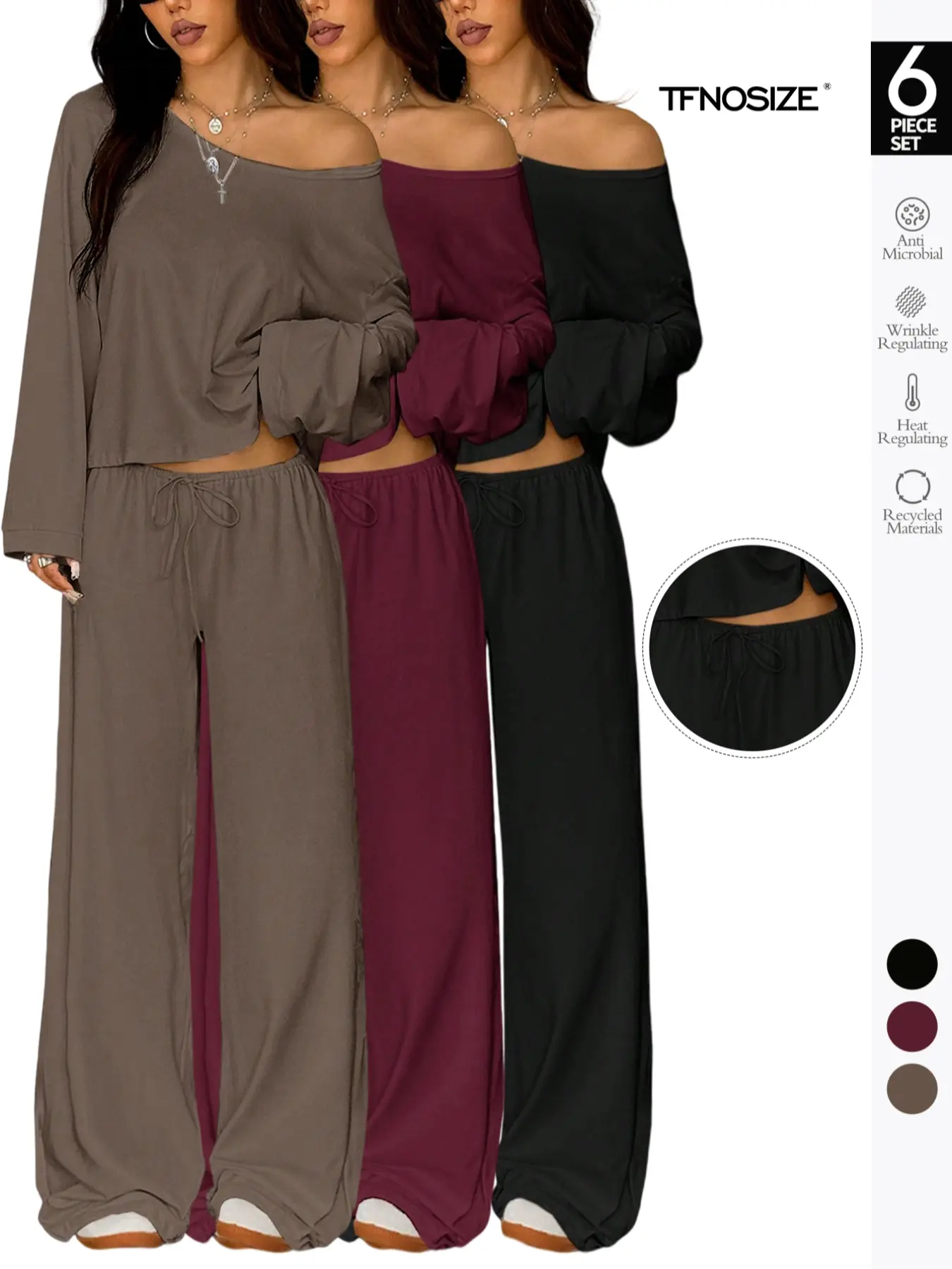 Black + burgundy + khaki