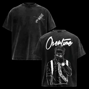 Men's Stylish Vintage Washed Oversized Round Neck Short-Sleeve T-Shirt - Jujutsu Kaisen Nanami Kento Graphic Top, Dark Streetwear Aesthetic, Soft Cotton Unisex Casual Day Wear, Gift for JJK Fans You Love