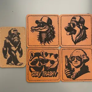Square iron on patches PT 2 leather sticker
