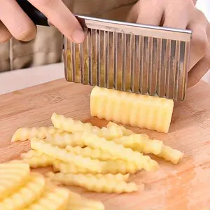 1pc Slicer for Food Truck, Upgrade Your Kitchen with This Versatile Steel Potato & Cucumber Slicer, French Fry Cutter!