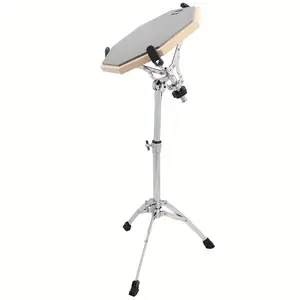 AUTOFOREVER Silvery Chrome-Plated Tripod Snare Drum Stand with Adjustable Rods - Adjustable Height, Sturdy Base, Durable Metal Build, Sleek Finish - Secures <15" Drums, Ideal for Stage, Practice - Musical Instrument Accessory