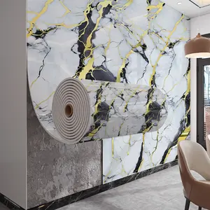 1 Roll of 15.75 x 118.11/23.62*118.11 inch Inch Tearable Waterproof Self-Adhesive Vinyl Wallpaper Film for Kitchen & Bathroom Countertops Easy to Clean Durable Heat-Resistant