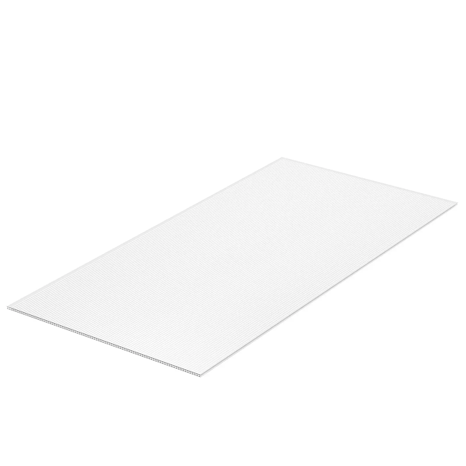 【DealsForYouDays】Corrugated Double Layer Polycarbonate Honeycomb Greenhouse Panels, 14-Pack 2'x4'x0.16'' Transparent Outdoor Roof Sheets, Waterproof, UV Blocker, Hail Damage-Resistant, Overheating-Preventing, Impact-Resistant for Greenhouse Roofing