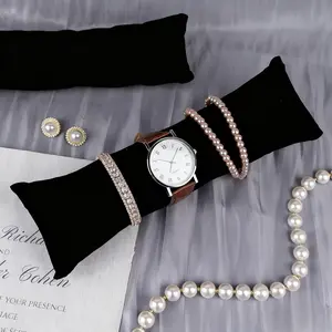 Velvet Bracelet Watch Pillow Set, 4-Piece Jewelry Display Cushion, Handmade Storage Bag Organizer, Ideal Gift for Women & Girls