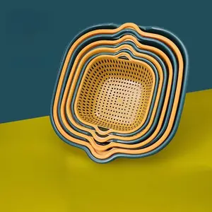 8-Piece Kitchen Filter Dual Drain Basket Strainer Plastic Dishwasher Fruit Vegetable Washing Restaurant Home Special Offer Kitchen Sink Strainer