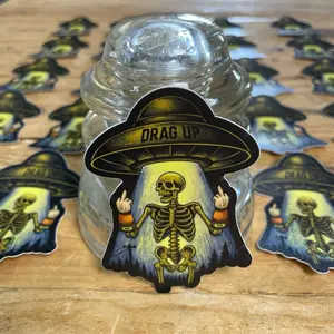 Lineman Sticker | Drag Up | Hard Hat & Tool Box Stickers | Blue Collar Linemen | Bucket Truck Stickers | High Voltage Thrift