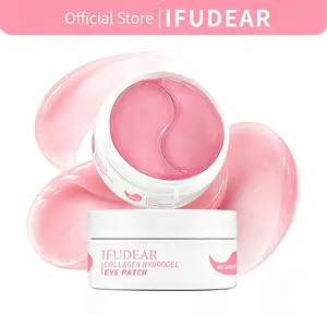 IFUDEAR Summer Gift Box Collagen Under Eye Patches 60 Sheets | Firming Anti-Aging for Puffy Eyes, Dark Circles & Fine Lines Enriched with Peptide Caffeine Niacinamide | Korean Skincare Beauty Gift for Mom, Viral Eye Care, Buy 2 Get 1 Free eye mask
