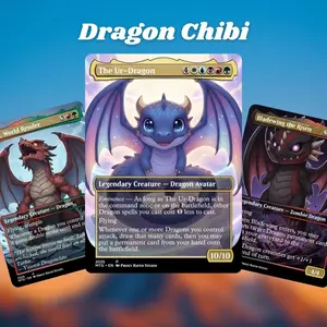 MTG Proxy 100+ Card Commander Deck Dragon Chibi Cute Dragon Tribal Five-Color Ramp & Dragon Swarm Synergy Strategy Theme Ready to Play Magic Style Deck Perfect Gift for Collectors and Card Players