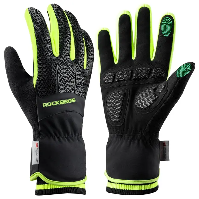 ROCKBROS Winter Cycling Gloves, Windproof Thermal Touchscreen Gloves for Men Women